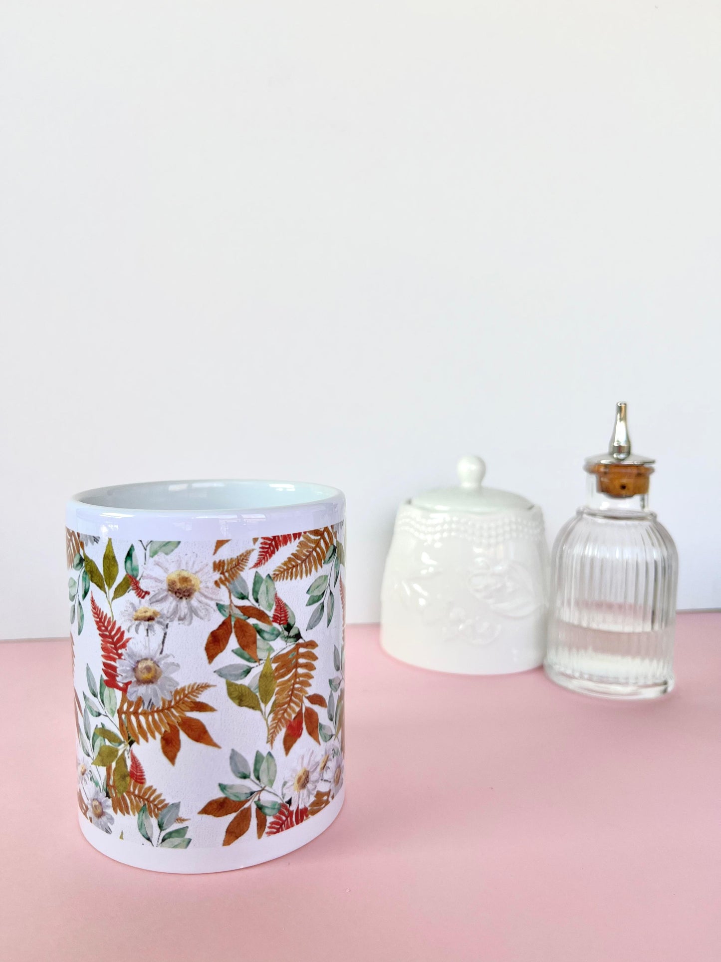 Taza margaritas - Fondo blanco