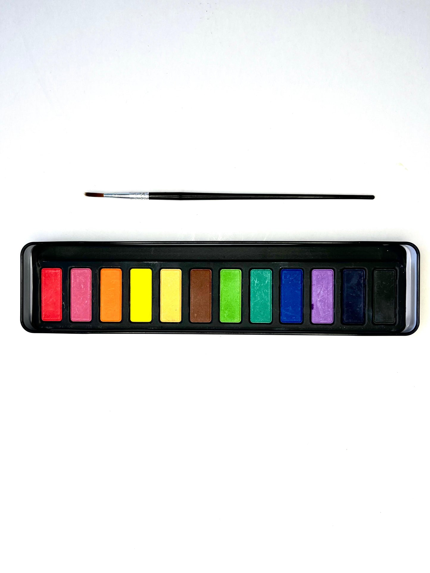 Paleta de 12 acuarelas + pincel