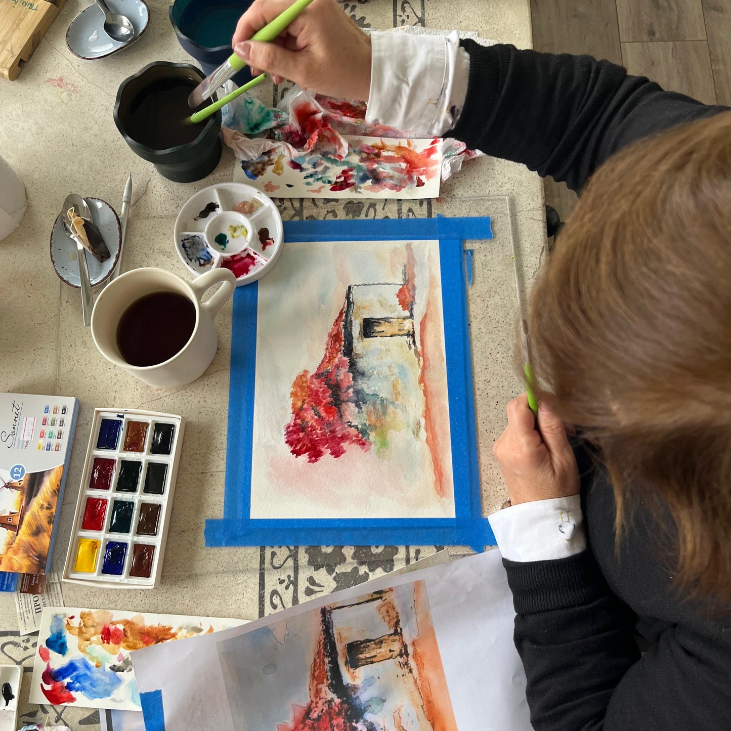 ✨ Taller de acuarela – Pack 4 clases con materiales incluidos