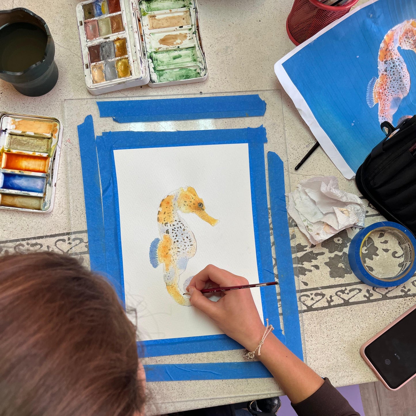 ✨ Taller de acuarela – Pack 4 clases con materiales incluidos