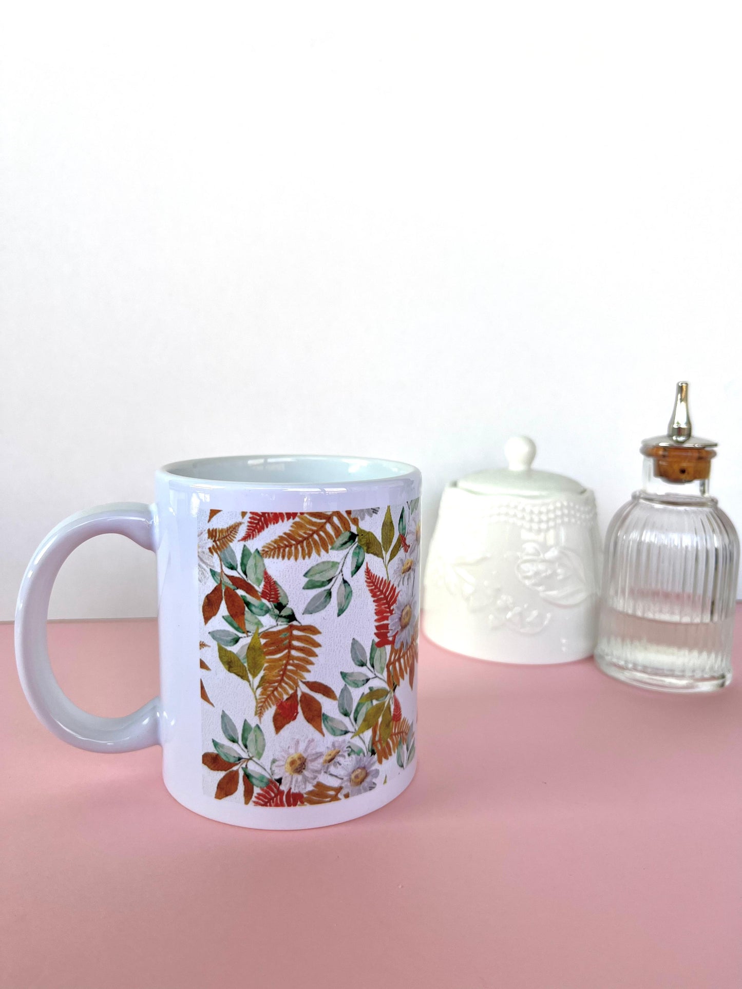 Taza margaritas - Fondo blanco