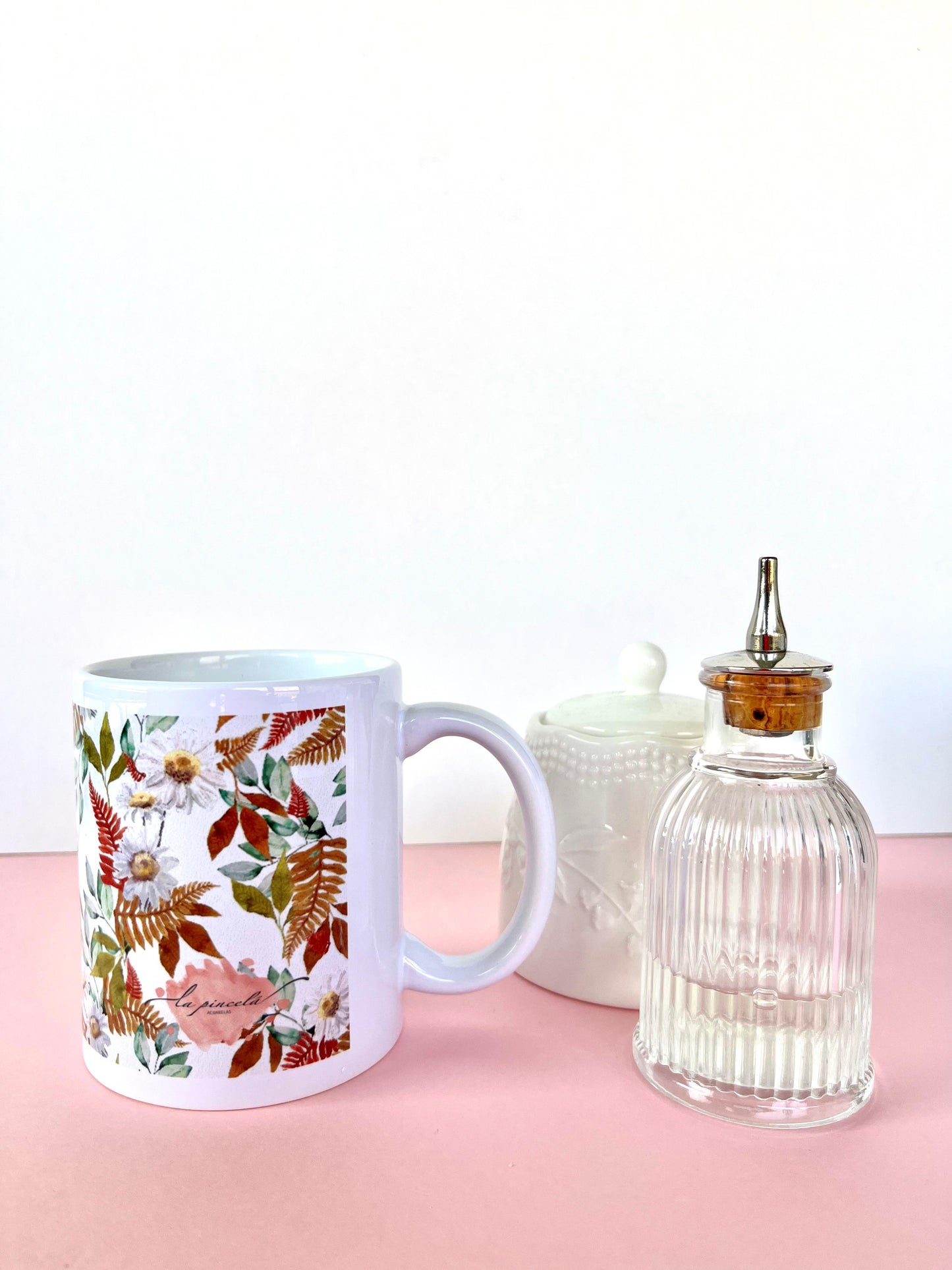 Taza margaritas - Fondo blanco